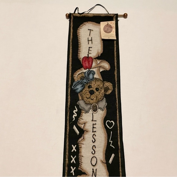 Vintage The Lesson Classroom Bedroom Tapestry Wall Hanging Banner Boyds Bears - Picture 13 of 16